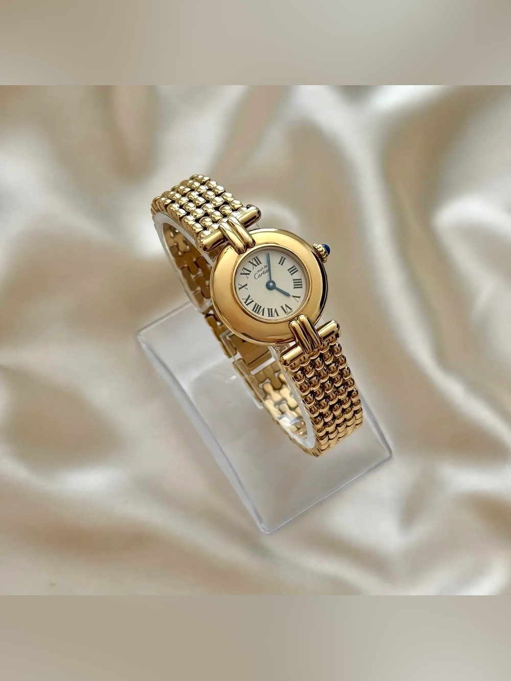 AUTHENTIC RARE VINTAGE CARTIER GOLD WATCH - WITH BOX - Picture 3 of 8